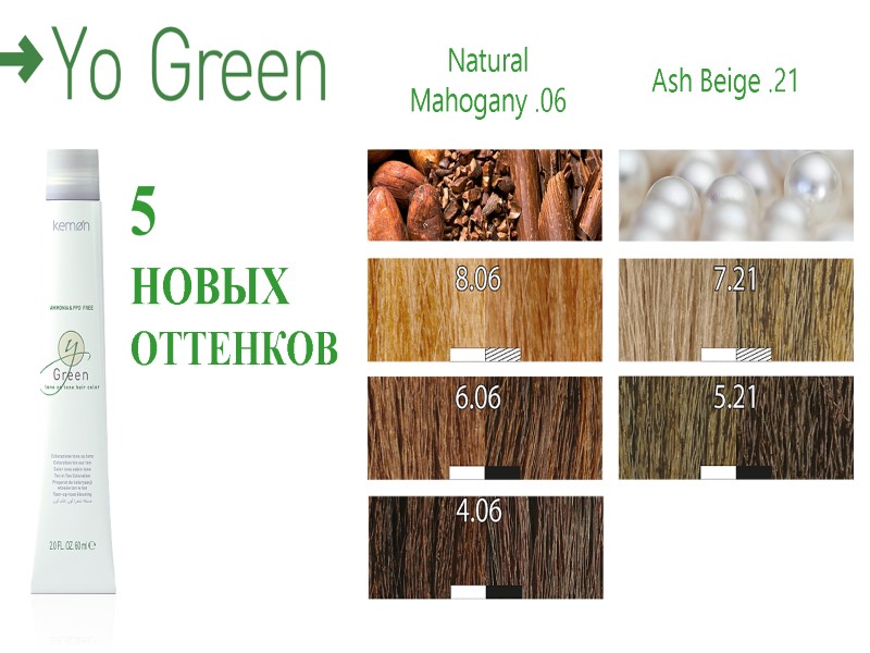 Natural  Mahogany .06 Ash Beige .21 5 НОВЫХ ОТТЕНКОВ